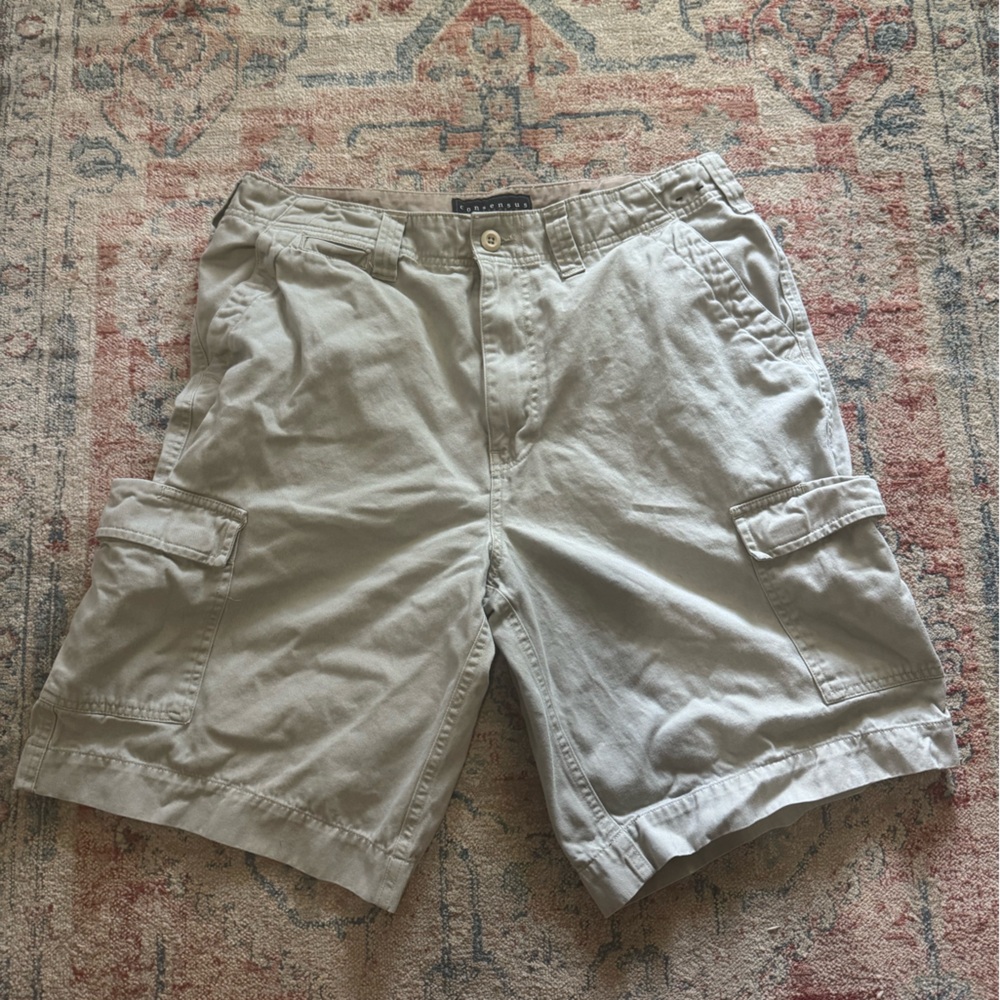 Men's Khaki Cargo Shorts size 34‎ Gorpcore